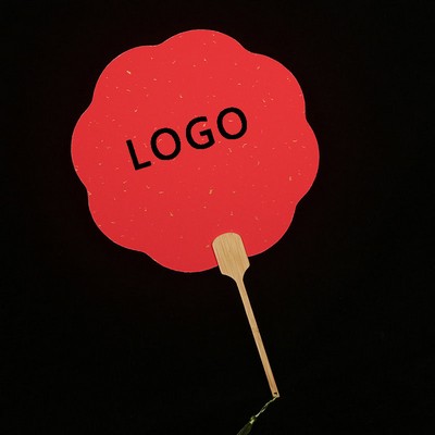 Rice Paper Wooden Hand Fan Full Color