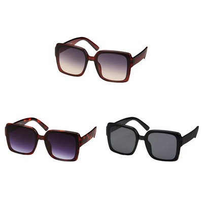 Rose Square Inlay Color Women's Sunglasses