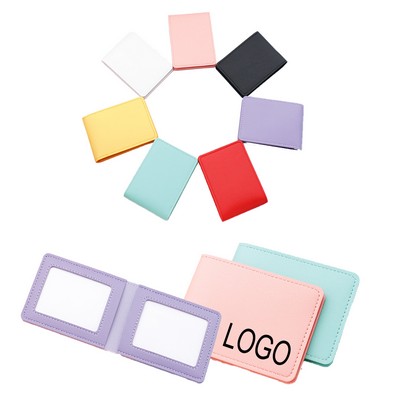 PU License Card ID Holder With 2 Clear Sleeves