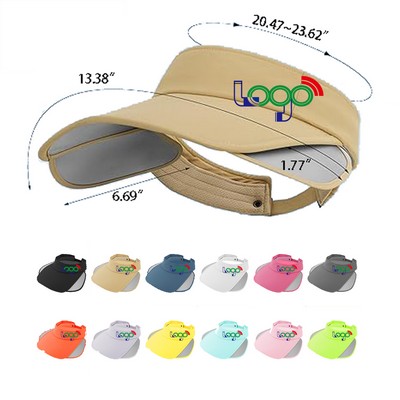 Wide Brim Sun Visor Retractable Visors Hat