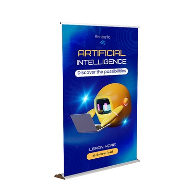 48"W x 80"H Monza™ Trak™ Retractable Banner Stand Kit, Fabric