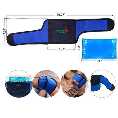 Knee Ice Pack for for Injury Reusable Hot Cold Ice Gel Pack for Swelling Muscle Soreness