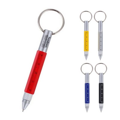6-In-1 Multi Function Tool Pen with Key Chain