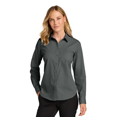 Port Authority® Womens Long Sleeve Nailhead Easy Care Shirt