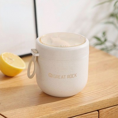 27 oz. Wheat Straw Portable Soup Cup W/ 304 Stainless Steel Interior