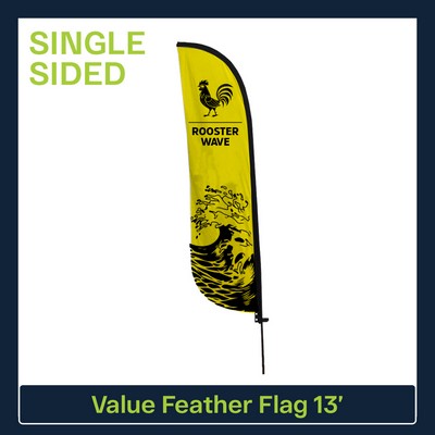Value 13' Feather Flag - Single Sided Graphic Only