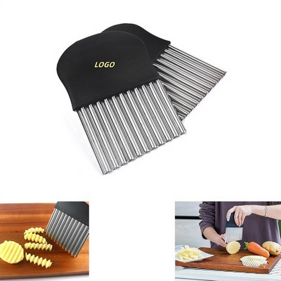 Stainless Steel Potato Crinkle Slicer W/ Plastic Handle