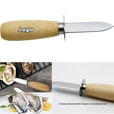 Stainless Steel Oyster Knife With Wooden Handle