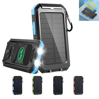 8000mAh Solar Power Bank w/Compass