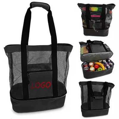 Mesh And Insulated Beach Bag