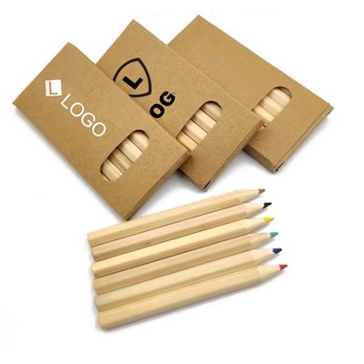 6 Color Wooden Pencil Set In Box