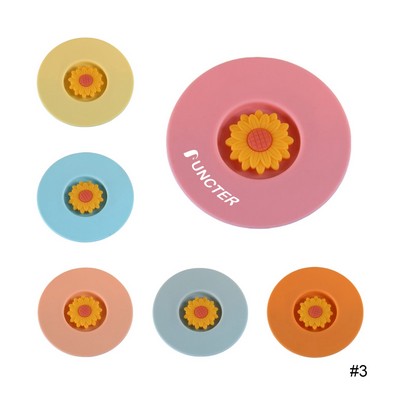 Sunflower Silicone Drink Cup Lid 5.51"