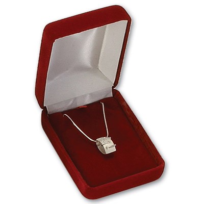 Van Buren Velour Metal Pendant Box