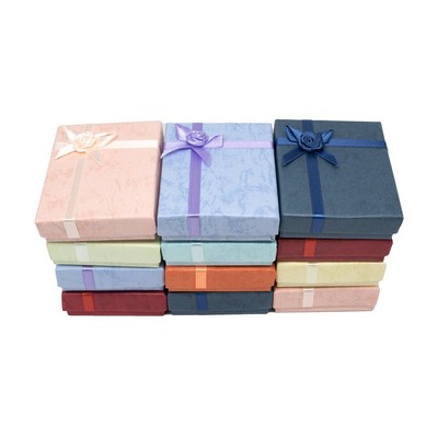 Taft Assorted Colors Cardboard Pendant Box w/Bow