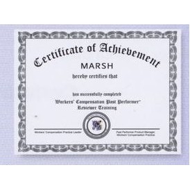 Custom Certificate (Full-Color)