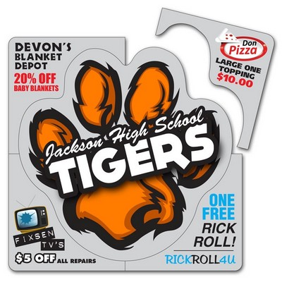 Corner Coupon Paw Print Magnet - 6x6 Round Corners - 25 mil.