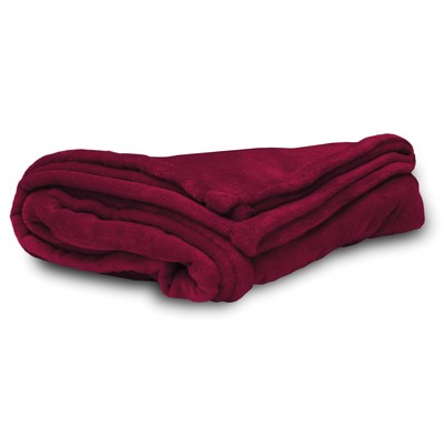 Maroon Red Micro Fleece Throw Blanket