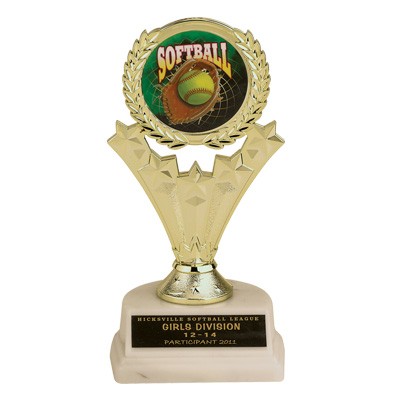 6 ¾" Shooting Stars Trophy w/2" Mylar Insert