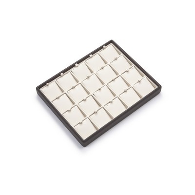 Chocolate/Beige Leatherette Light Weight 20 Pendant Tray
