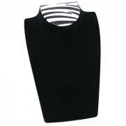 Zebra Print Velvet Retractable Bust Display