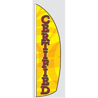 12' Poly-Knit Stock Feather Flag w/Pole Kit (Certified w/White Background)