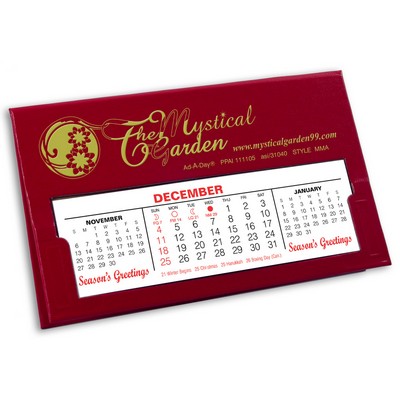 MMA Deskdate® Refillable Desk Calendar, Classic Red - Special! Up to 40% Off thru 5/31/25*