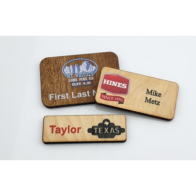 Wood Name Badge (Up to 3" Sq.)