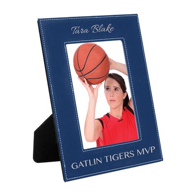 5" x 7" Blue & Silver Leatherette Photo Frame