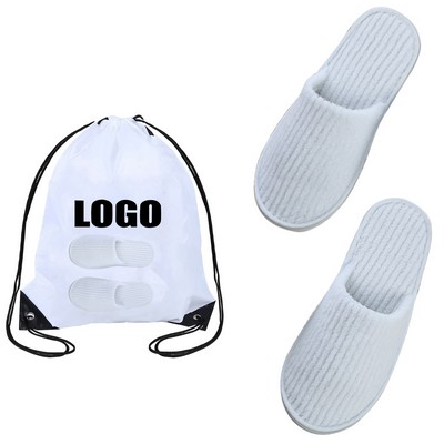 Straight Lines Texture Thick Slipper w/Backpack