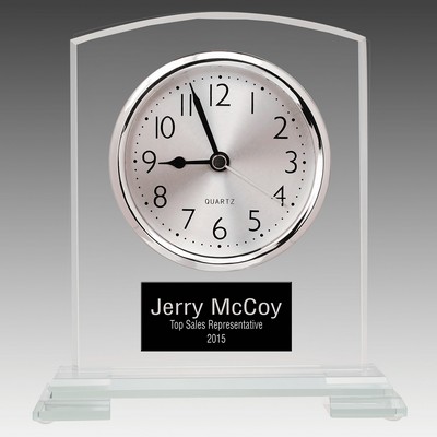 6.5" Square Arch Glass Clock
