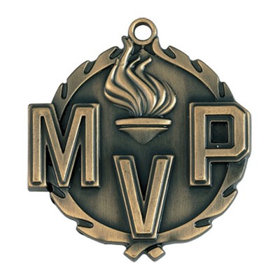 Sculptured Medal - All Star Medal - - Antique Gold, Award Trophy, 1"