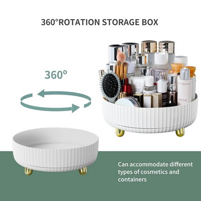 360 Degree Rotating Lazy Cosmetic Desk Storage Lotions Display Case tray