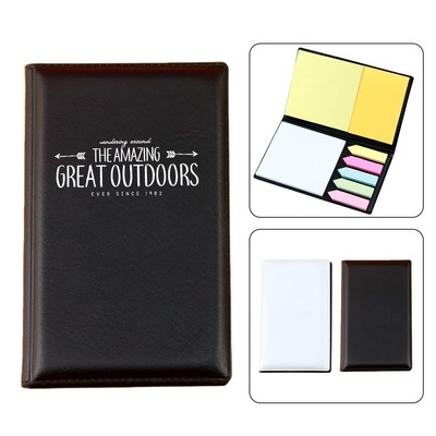 PU Leather Notepad w/ Sticky Note