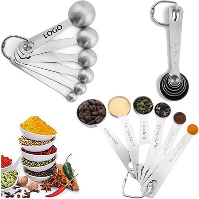 6 Piece Stainless Steel Measuring Spoons Cup Set