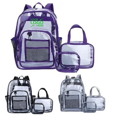 PVC Clear Backpack Set