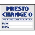 Stock Roll Static Stick Next Service Due Decals (2"x 1 1/2")