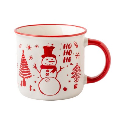 12oz Printed Christmas Mug - Snowman