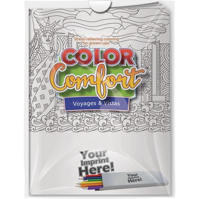 Combo Pack - CC106 Color Comfort & 6-Pack of Colored Pencils (Imprinted) in a Poly Bag