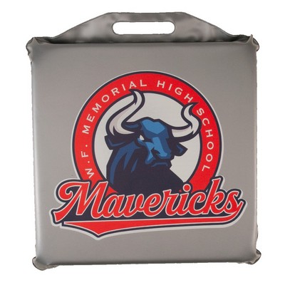 Square Vinyl Stadium Seat Cushion, Full Color Imprint (14"x14"x2 1/2")