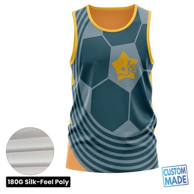 Unisex and Kids' Sublimation Jersey Style Tank Top - 180G Silk-Feel
