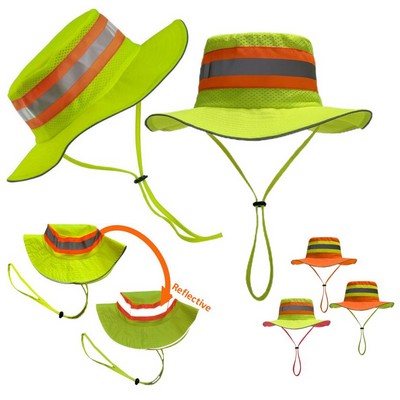High-Visibility Safety Reflective Sun Cap for Outdoor Activities