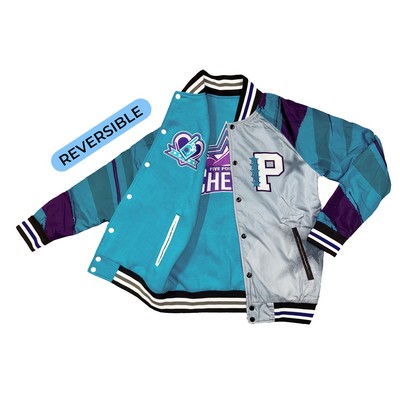 Build Your Own Reversible Varsity: Cotton/Nylon Snap Closure