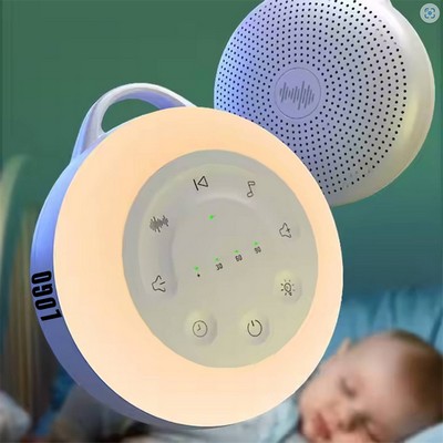 Custom ABS Sleeping White Noise Sound Machine w/24 Soothing Sounds & 7 Color Night Lights LOW MOQ