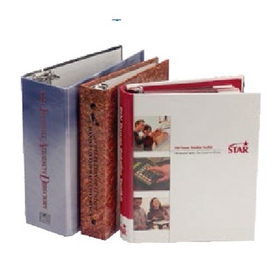 Small Turned Edged Binder w/ 1/2" Capacity (8-1/2" x 5-1/2" Sheet Size)