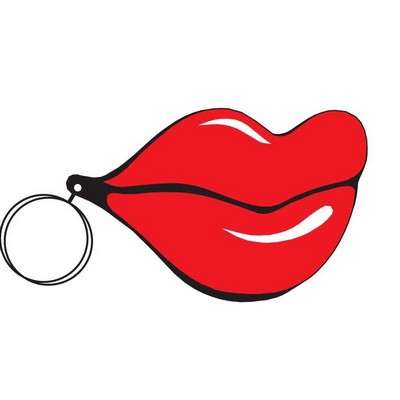 Lips Executive Line Keychain w/Mirrored Back (2 Square Inch)