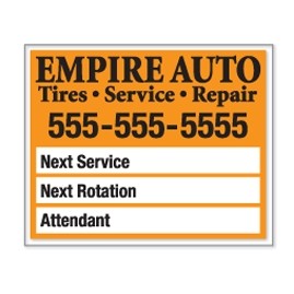 Custom Roll Static Stick Service Decals (2 1/2"x 2")