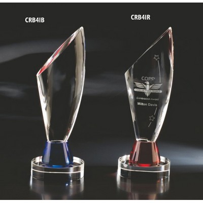 Rambunctious Crystal Award w/Blue Accent