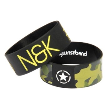 Custom 1" Screen Printed Silicone Wristband