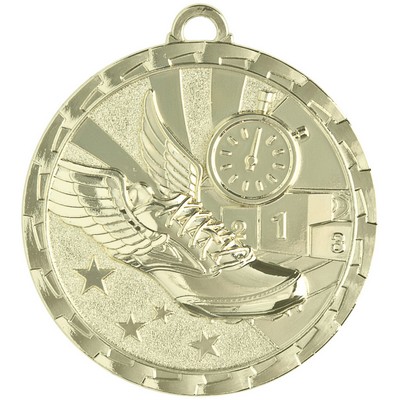 Medal, "Track" Bright - 2" Dia.