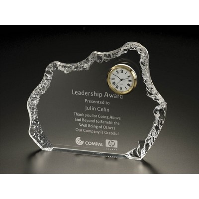 6" Iceberg Rock Award w/Timepiece